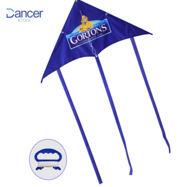 blue logo kite