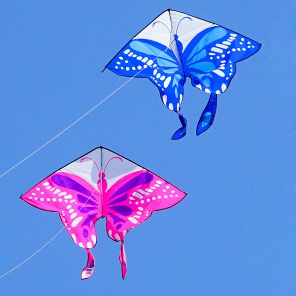 blue pink butterfly kite