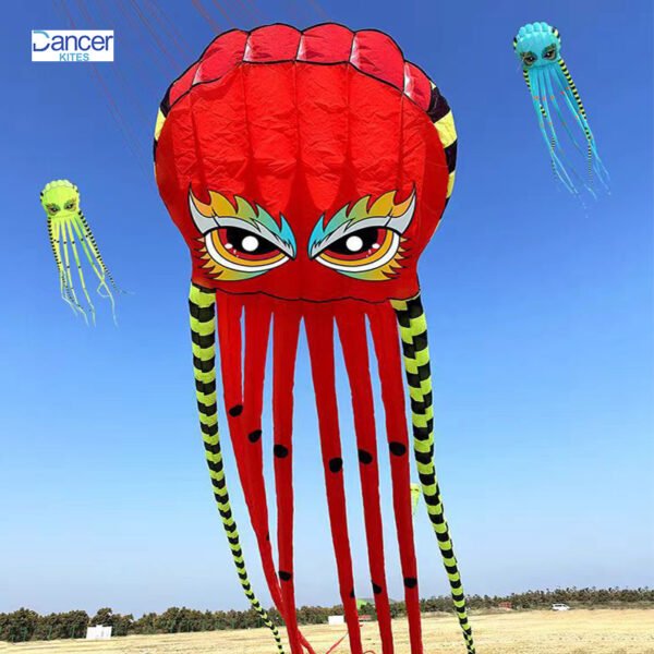 red-8m-octopus-kite