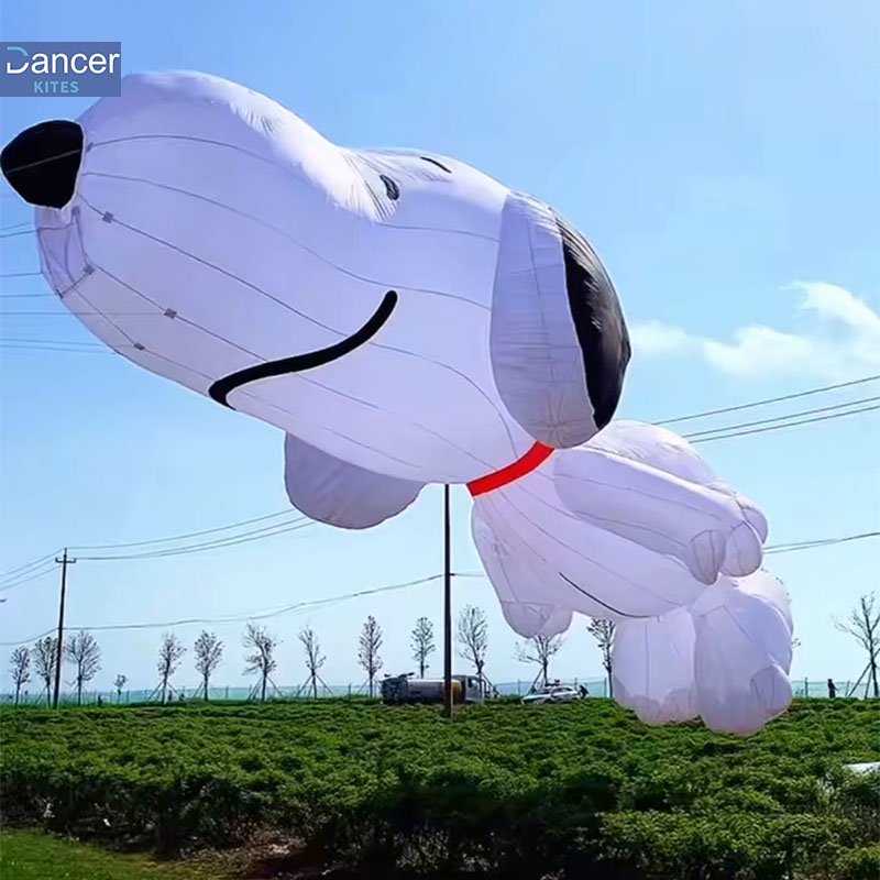 6.8M Snoopy Kite Large Soft Inflatable Cartoon Dog Kite for Adults