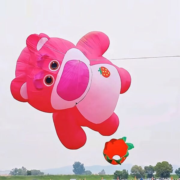 3.5m Strawberry Bear Kite – Soft Inflatable Line Laundry, 40D Ripstop Nylon - Image 2