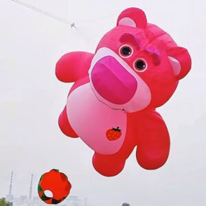 pink-strawberry-bear-kite-line-laundry