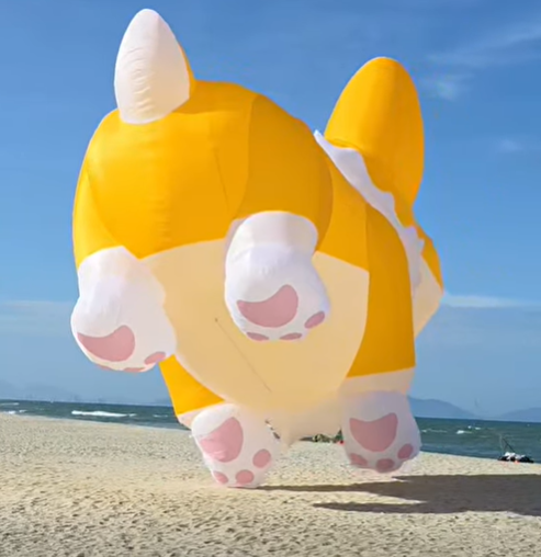 New 5m Corgi Dog Kite Pendant – Inflatable Puppy Line Laundry Kite for Adults - Image 5