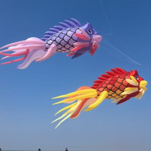 10M / 15M Fish Soft Kite – Large Line Laundry Kite for Adults, 4 Colors Available