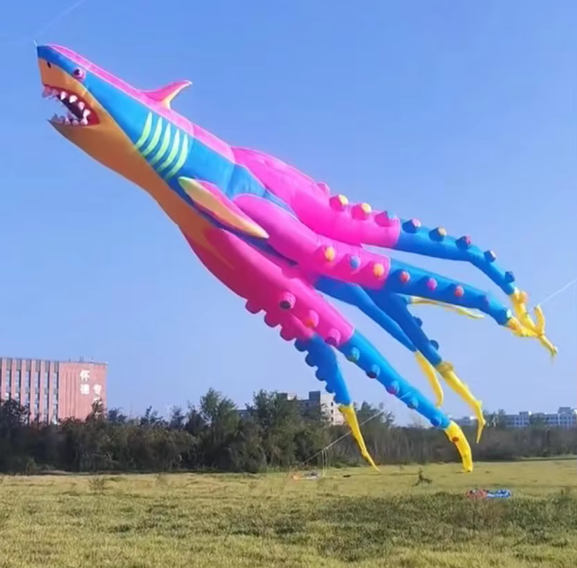 New 18m Gaint OctoShark Kite Pendant – Inflatable Display Kite for Adults - Image 7