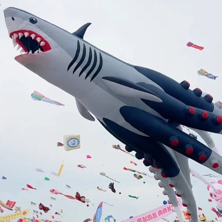 New 18m Gaint OctoShark Kite Pendant – Inflatable Display Kite for Adults - Image 5