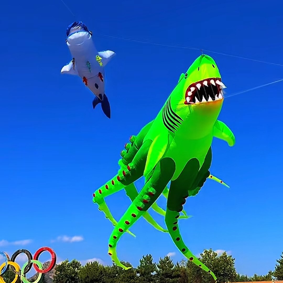 New 18m Gaint OctoShark Kite Pendant – Inflatable Display Kite for Adults - Image 3