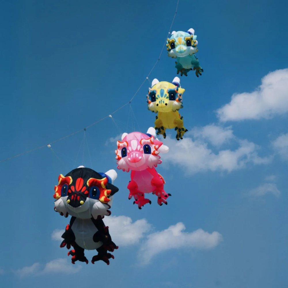 5m Soft Inflatable Dragon Kite Pendant – 40D Ripstop Nylon Colorful Show Kite for Adults - Image 2