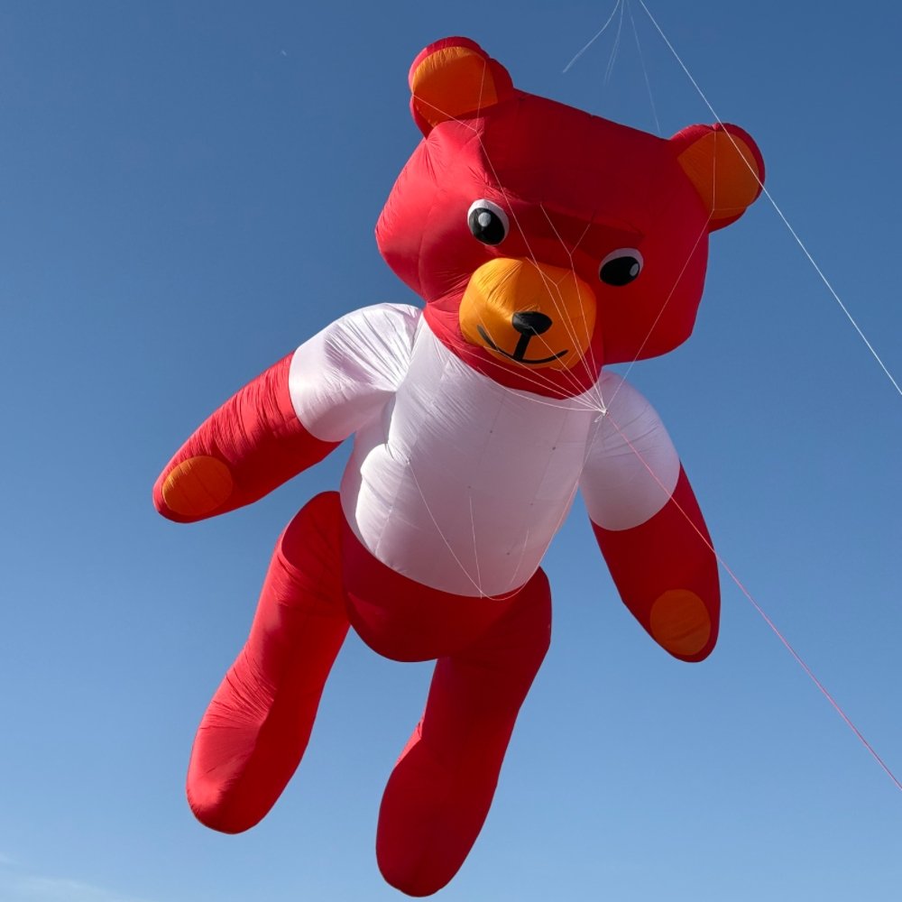 12m Giant Teddy Bear Kite – 30D Ripstop Nylon Soft Inflatable Show Kite for Adults - Image 4